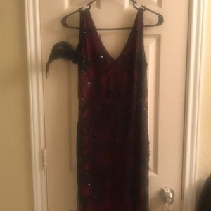 Roaring 20s gown with headpiece band